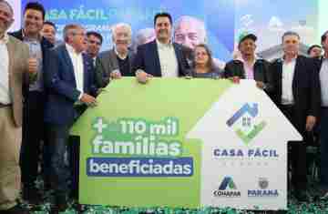  Casa Fácil Paraná chega a 110 mil famílias beneficiadas e investirá mais R$ 1,5 bilhão